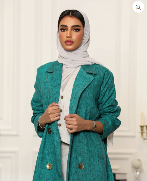 بليزر كتان أخضر C:6484GREEN