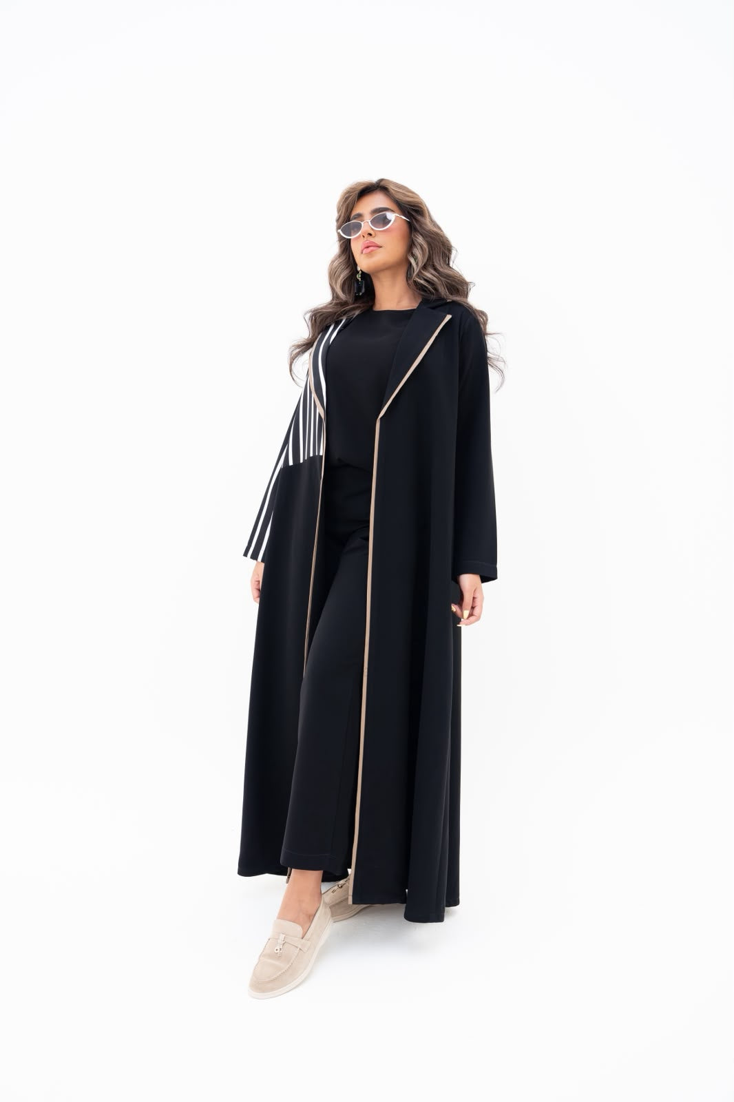 black crepe abaya.C:6811