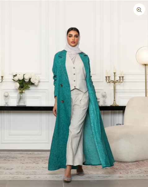 بليزر كتان أخضر C:6484GREEN