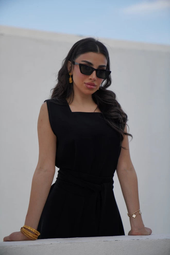 DRESS CREPE BLACK C:132