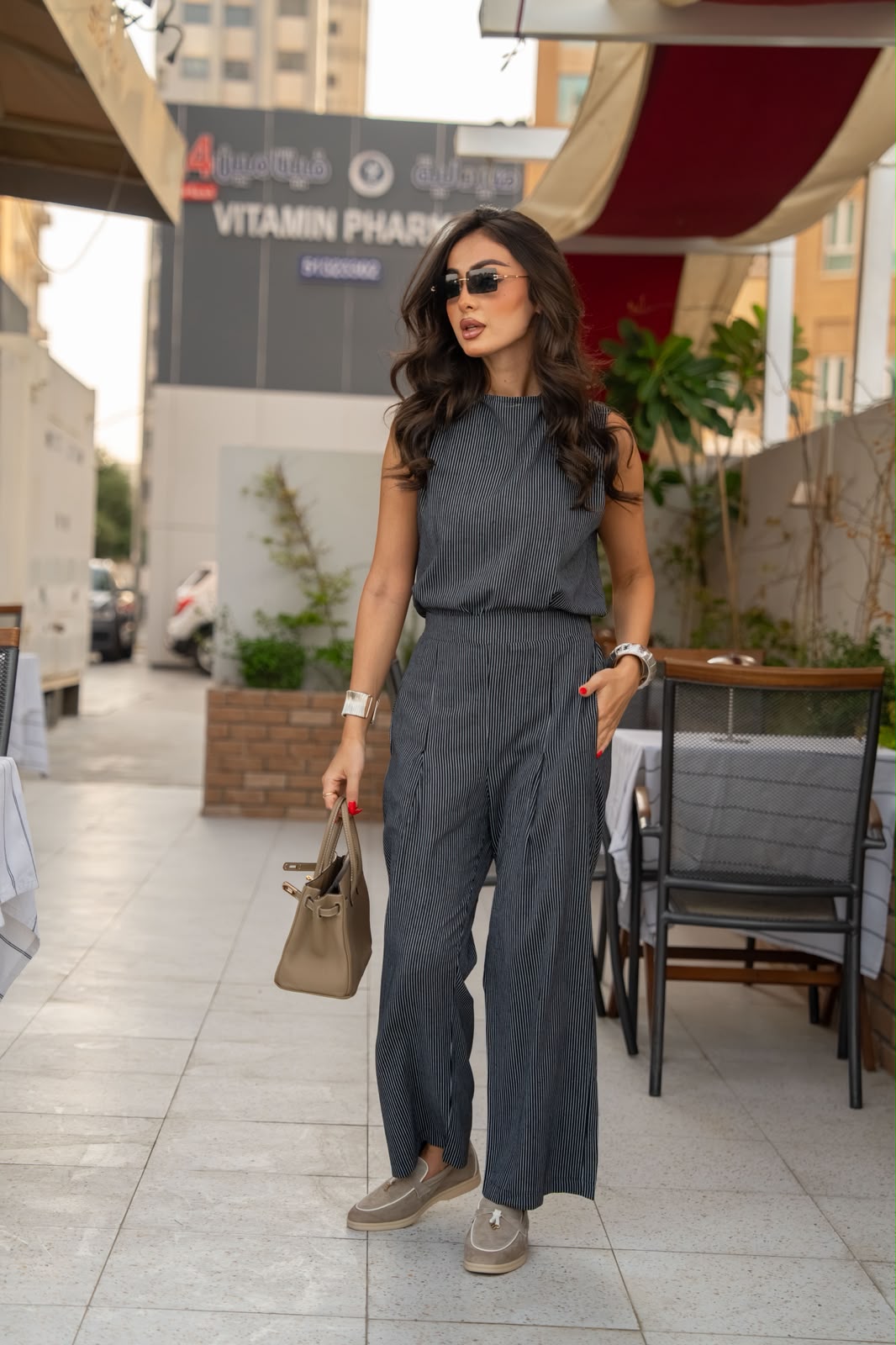Blouse and pants set in cotton fabric.C:249