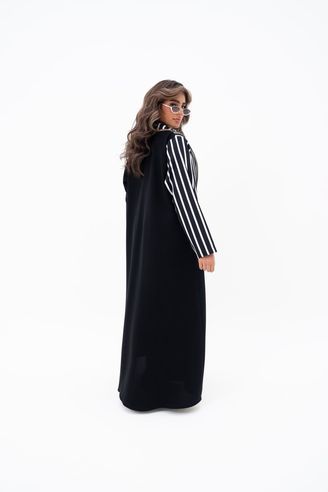 black crepe abaya.C:6811