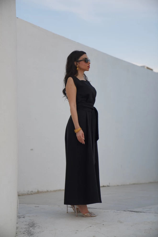 DRESS CREPE BLACK C:132