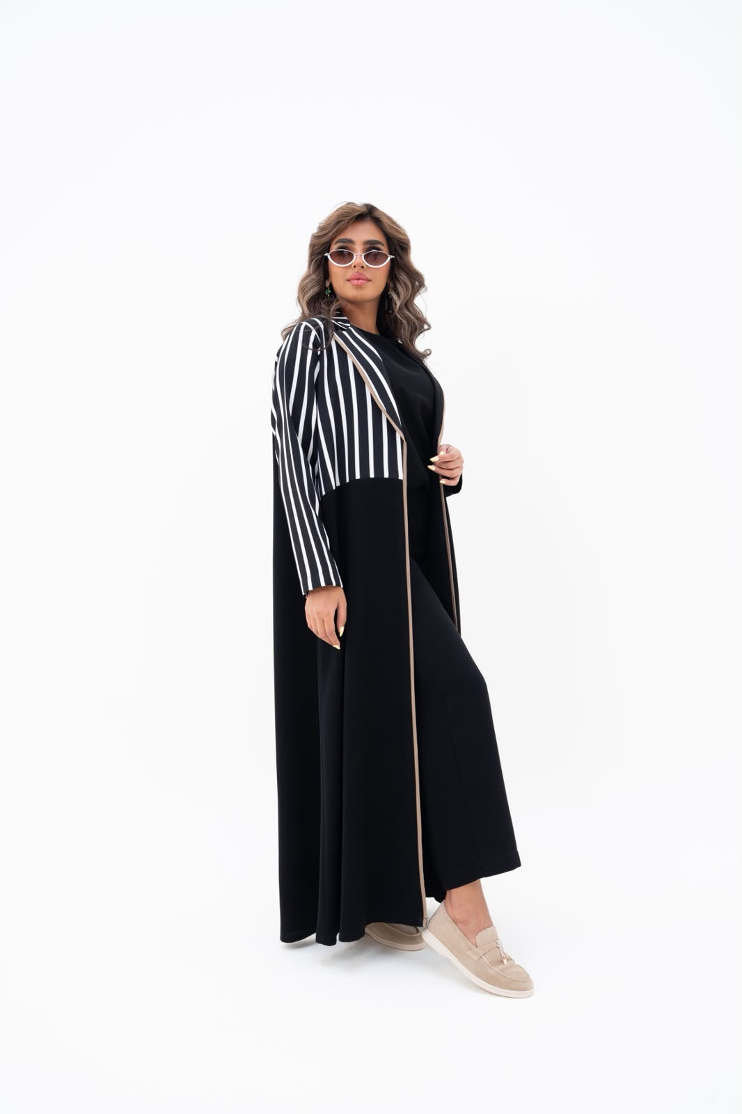 black crepe abaya.C:6811