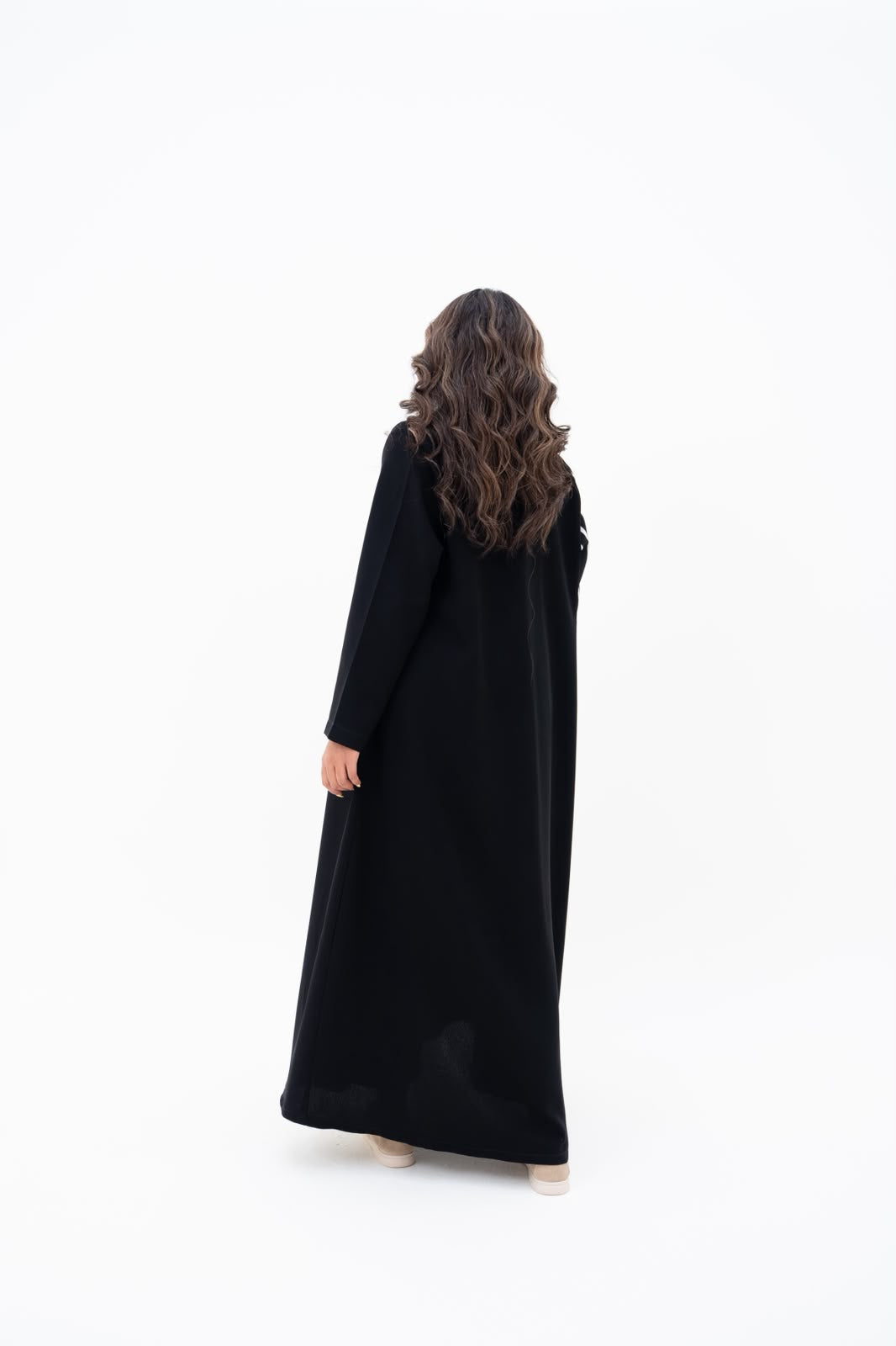 black crepe abaya.C:6811