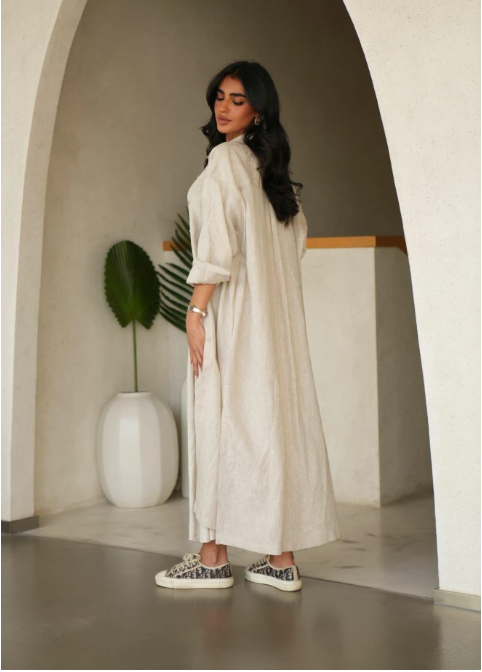 BLAZER LINEN C:6457 BEIGE