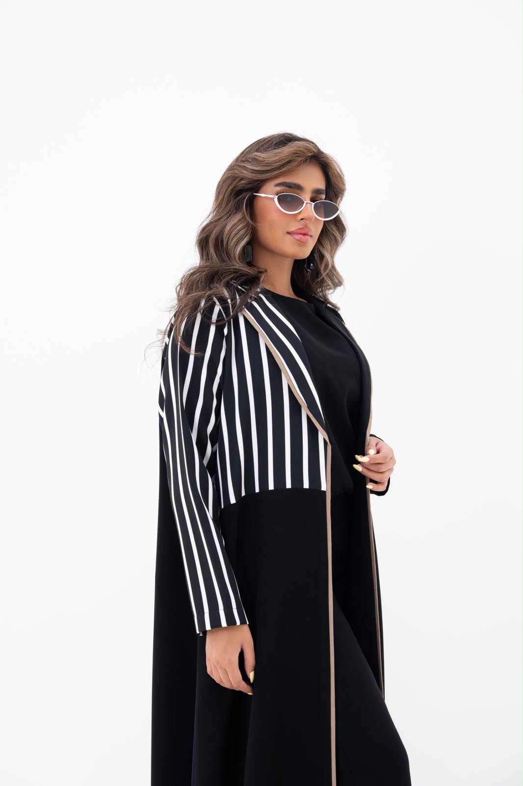 black crepe abaya.C:6811