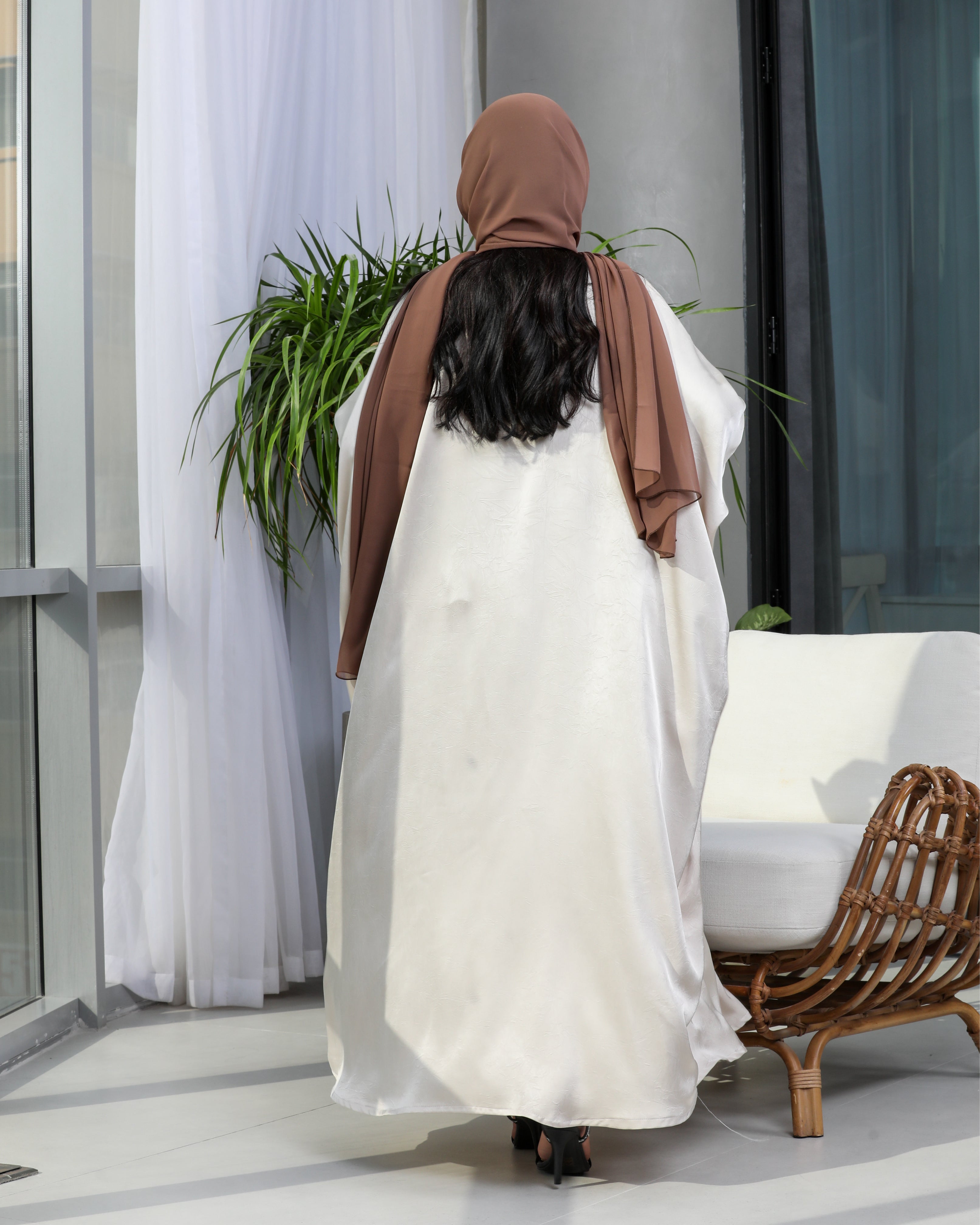 Abaya Silk Crepe Besht in Gold C:6479 Gold