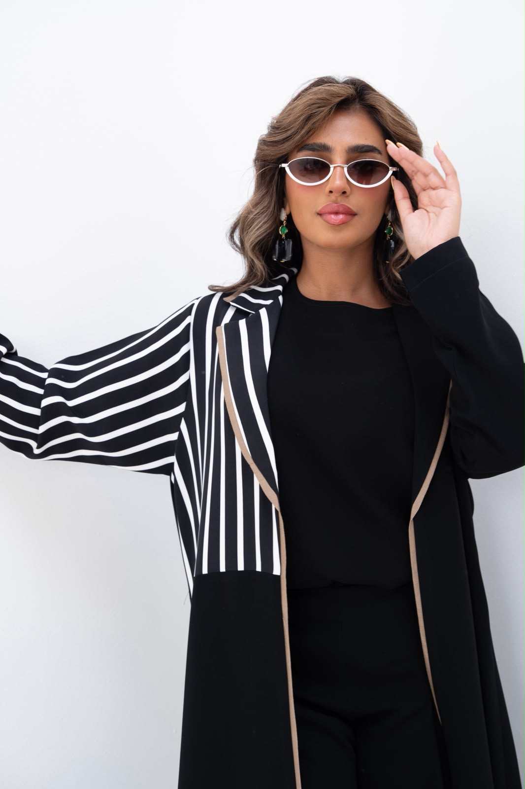 black crepe abaya.C:6811