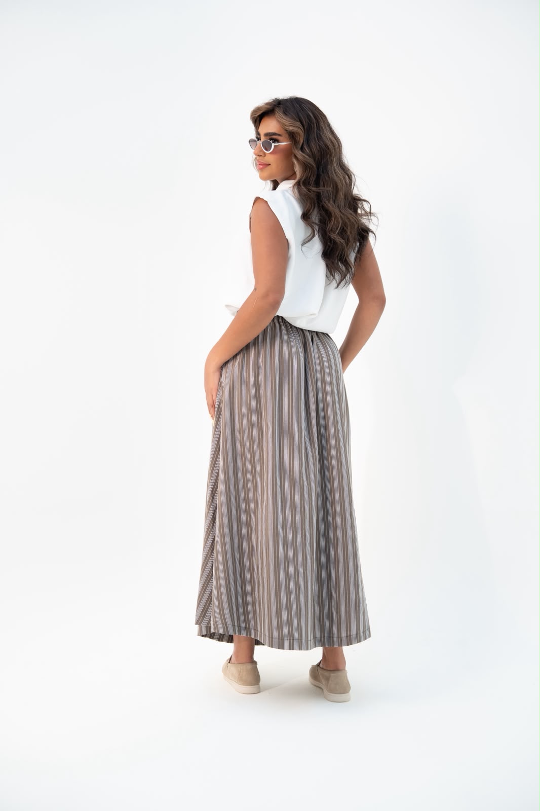 Blouse and skirt set, linen. C:246