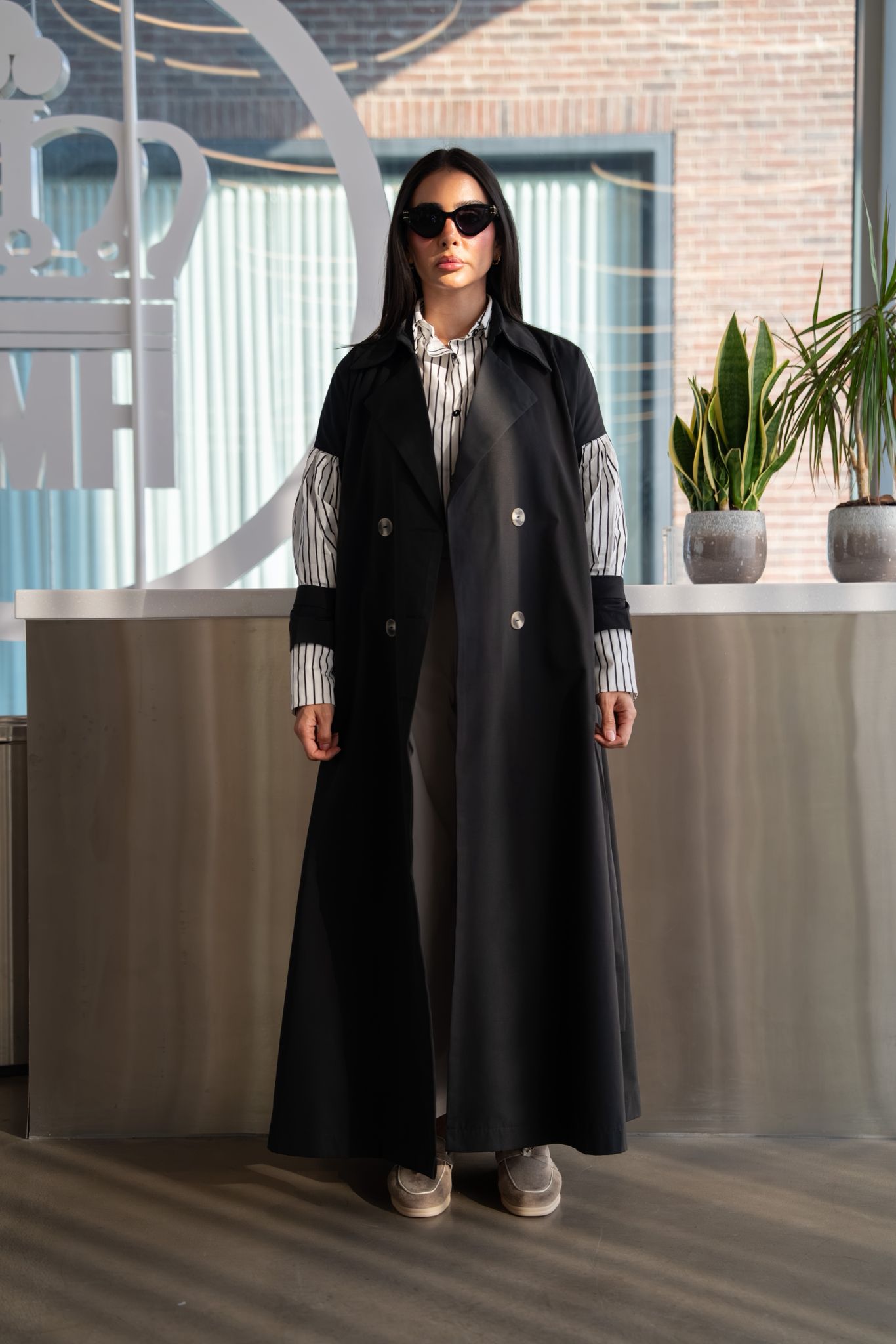 black trench coat. C:6816