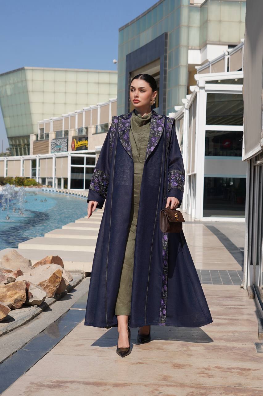 Abaya Blazer Linen Jacquard Silk. C:6756
