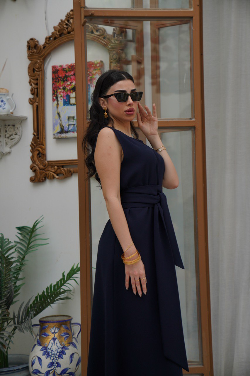 DRESS CREPE BLUE C:105