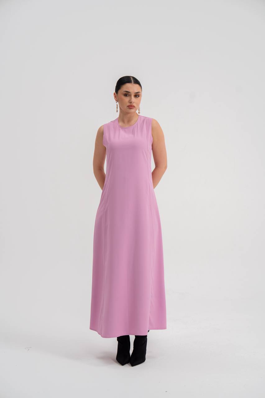 Pink crepe dress. C:197