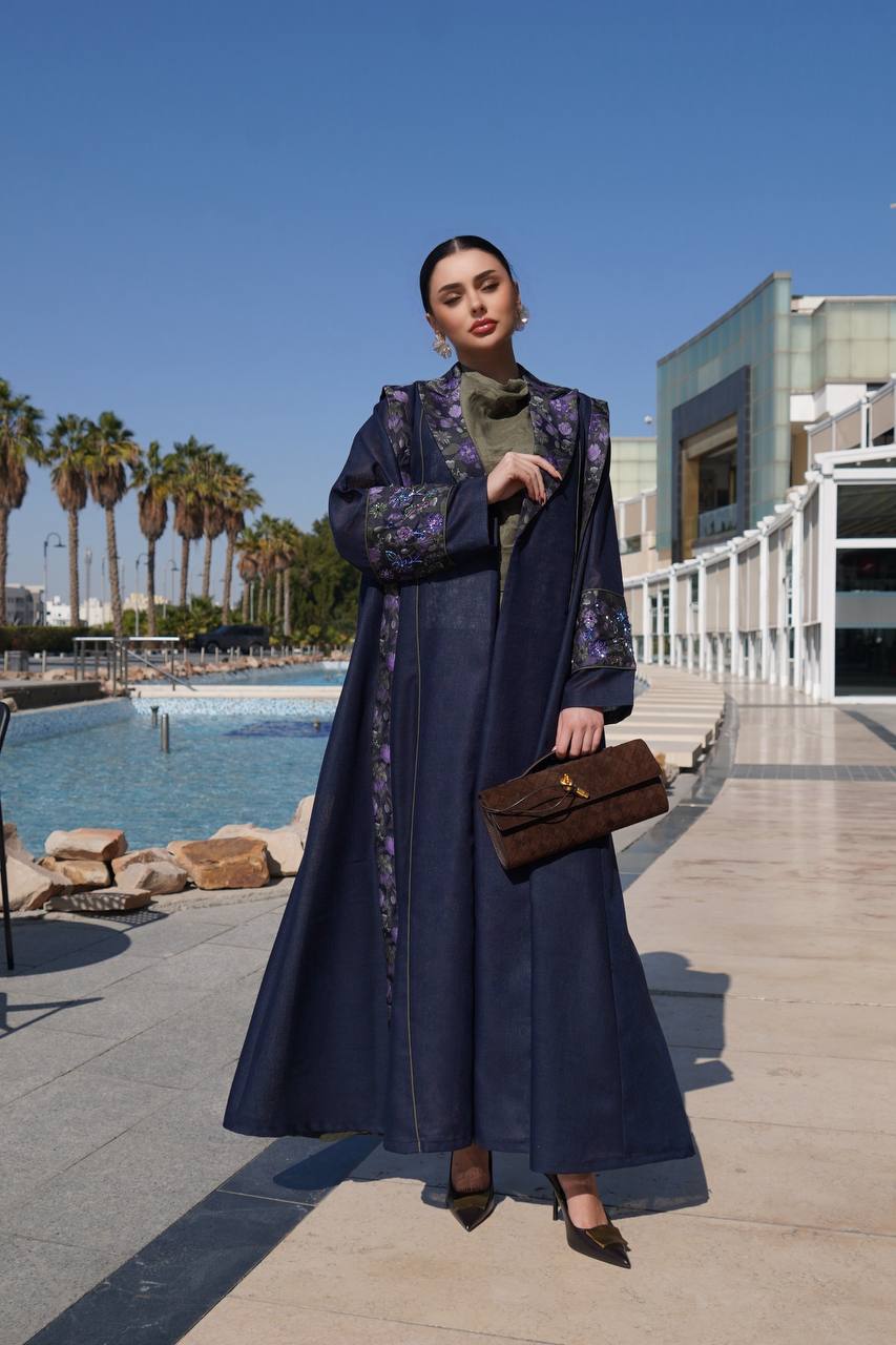 Abaya Blazer Linen Jacquard Silk. C:6756