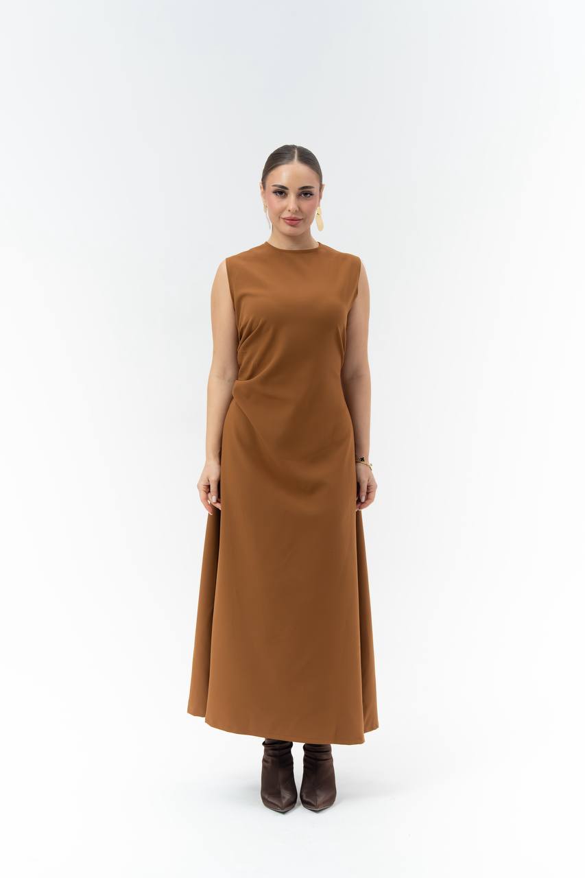crepe dress.C:259 Orange