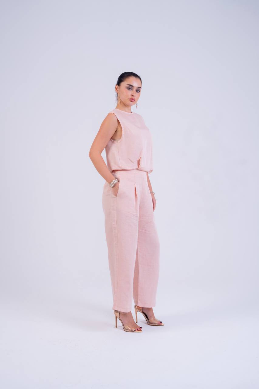 Pink linen set.C:268