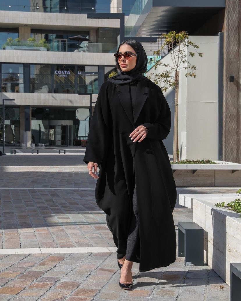 ABAYA CREPE BLAZER C:6316 (Free size