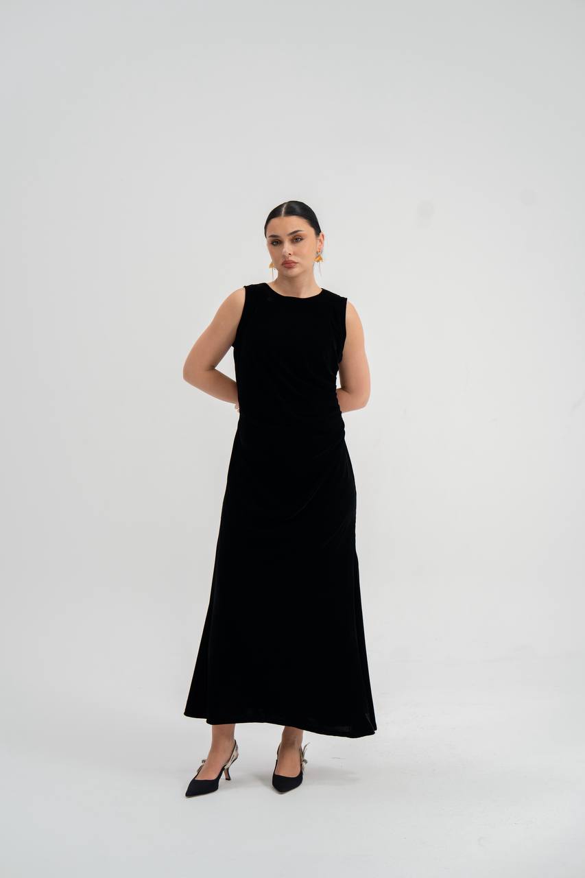 black crepe dress. C:226 Black