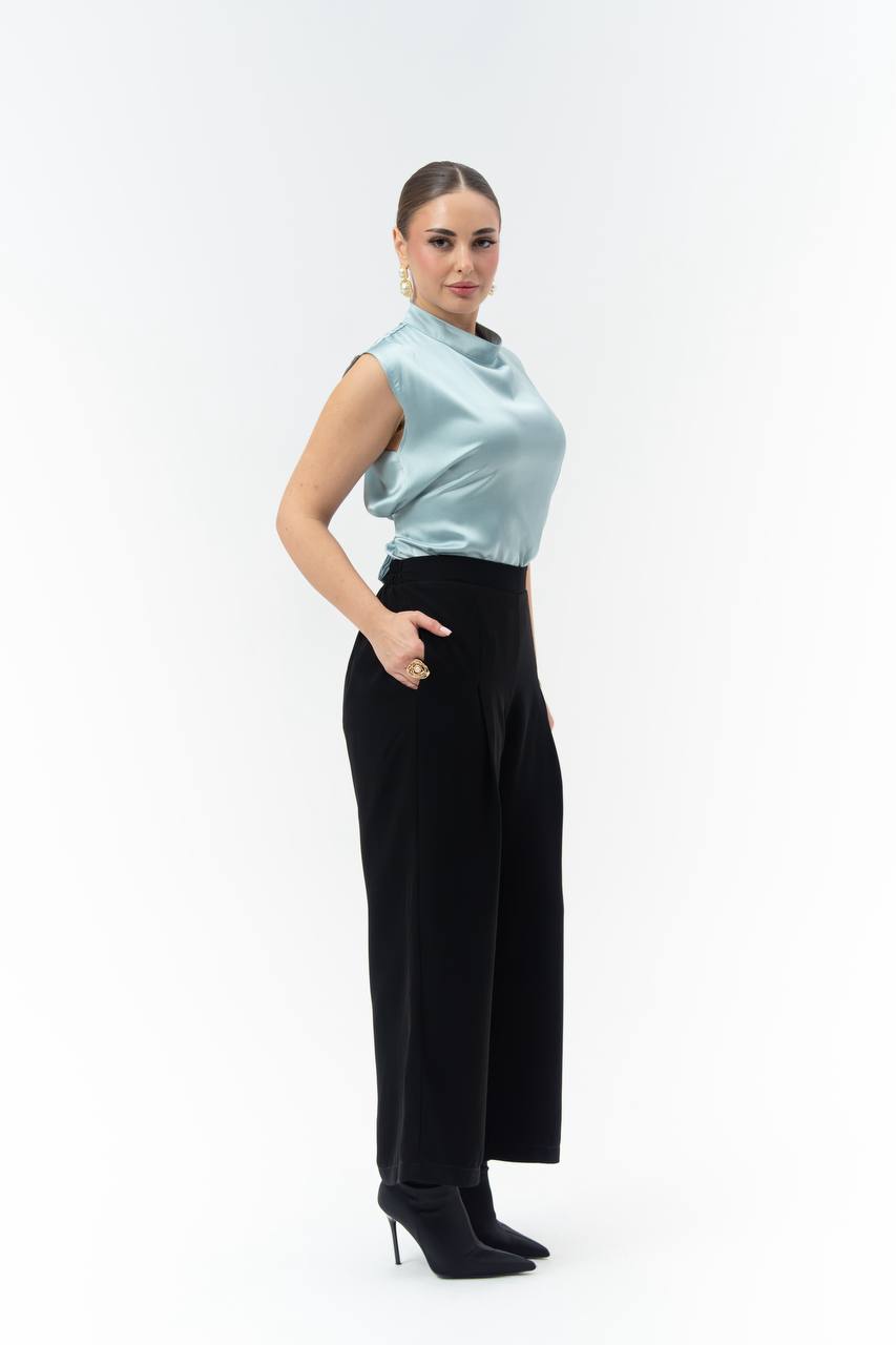 Blouse and trousers set.C:260 Sky blue