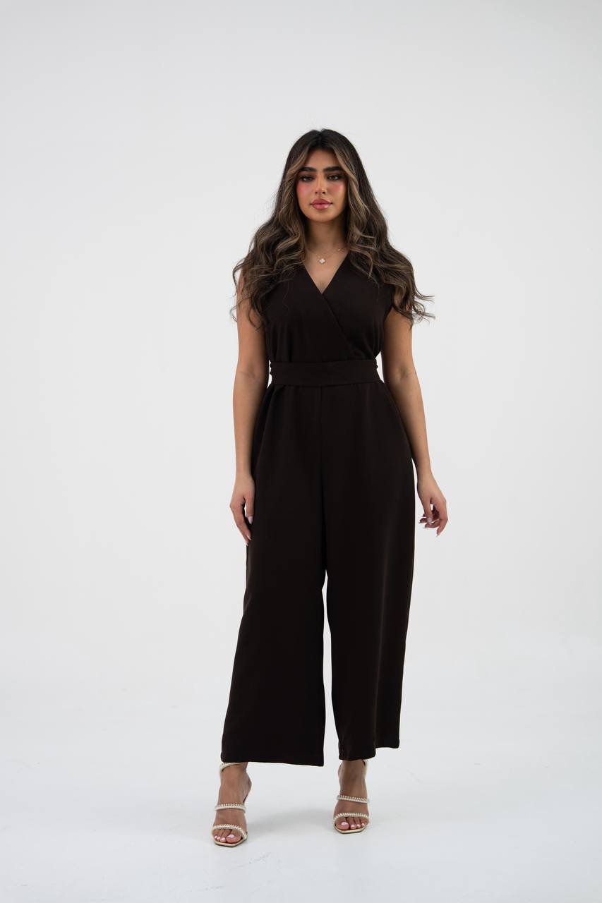 Brown crepe jumpsuit.C:121