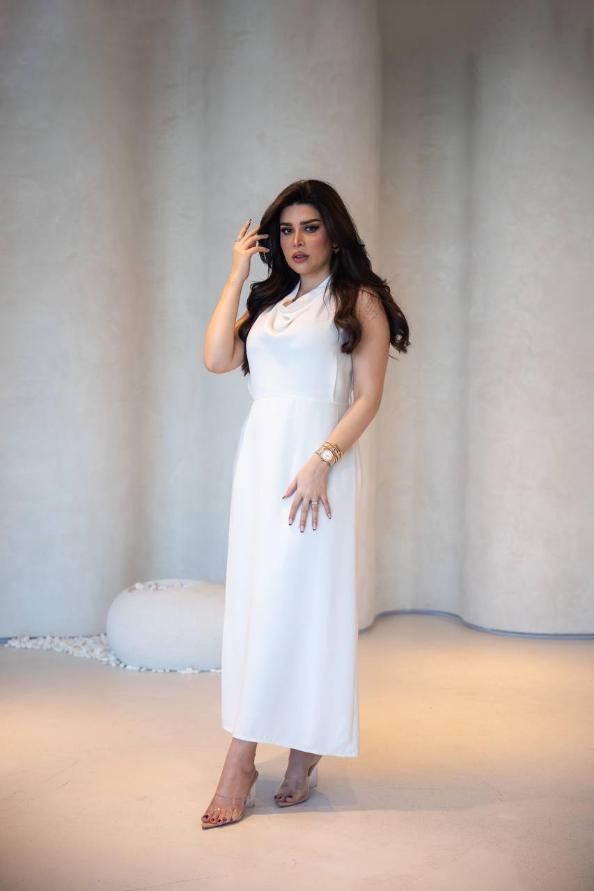 White Linen Dress C:198
