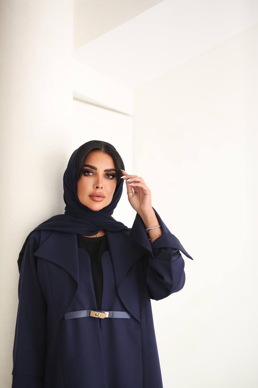 Abaya Crepe C:6518 Blue