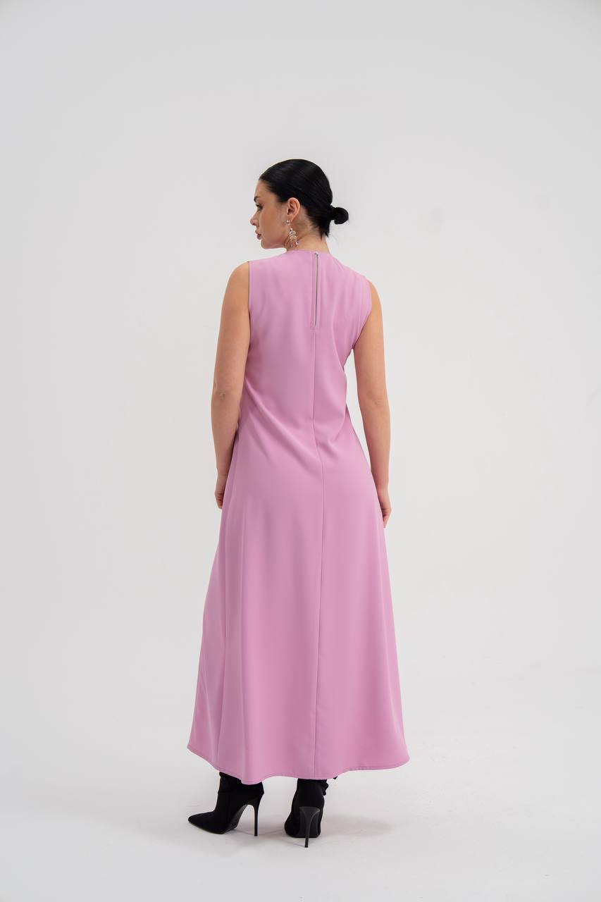 Pink crepe dress. C:197