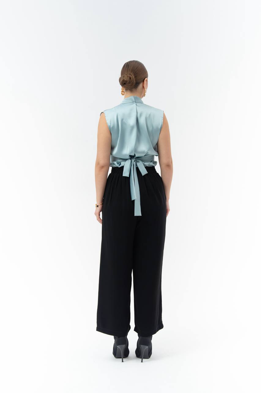 Blouse and trousers set.C:260 Sky blue