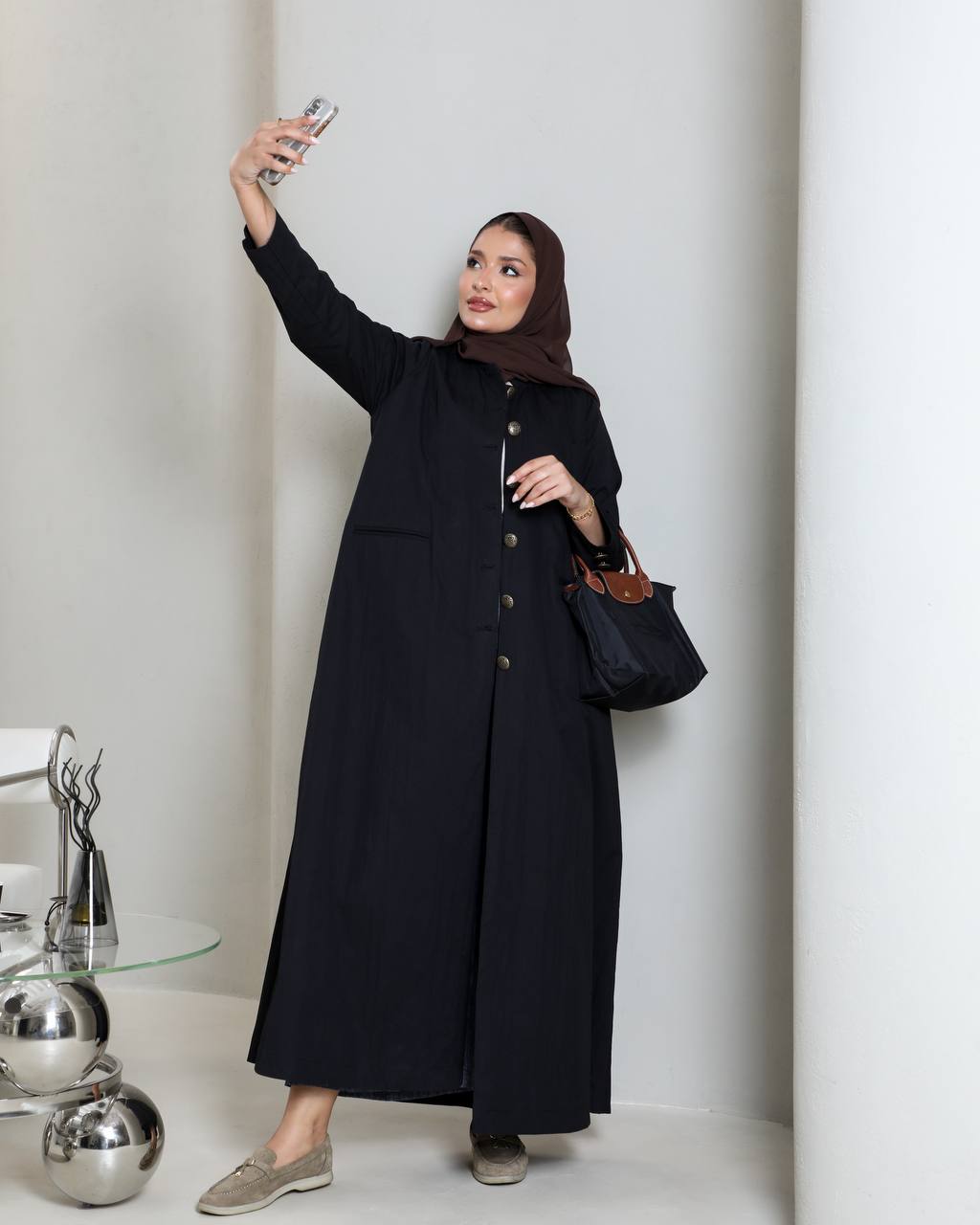Black trench coat C:6657