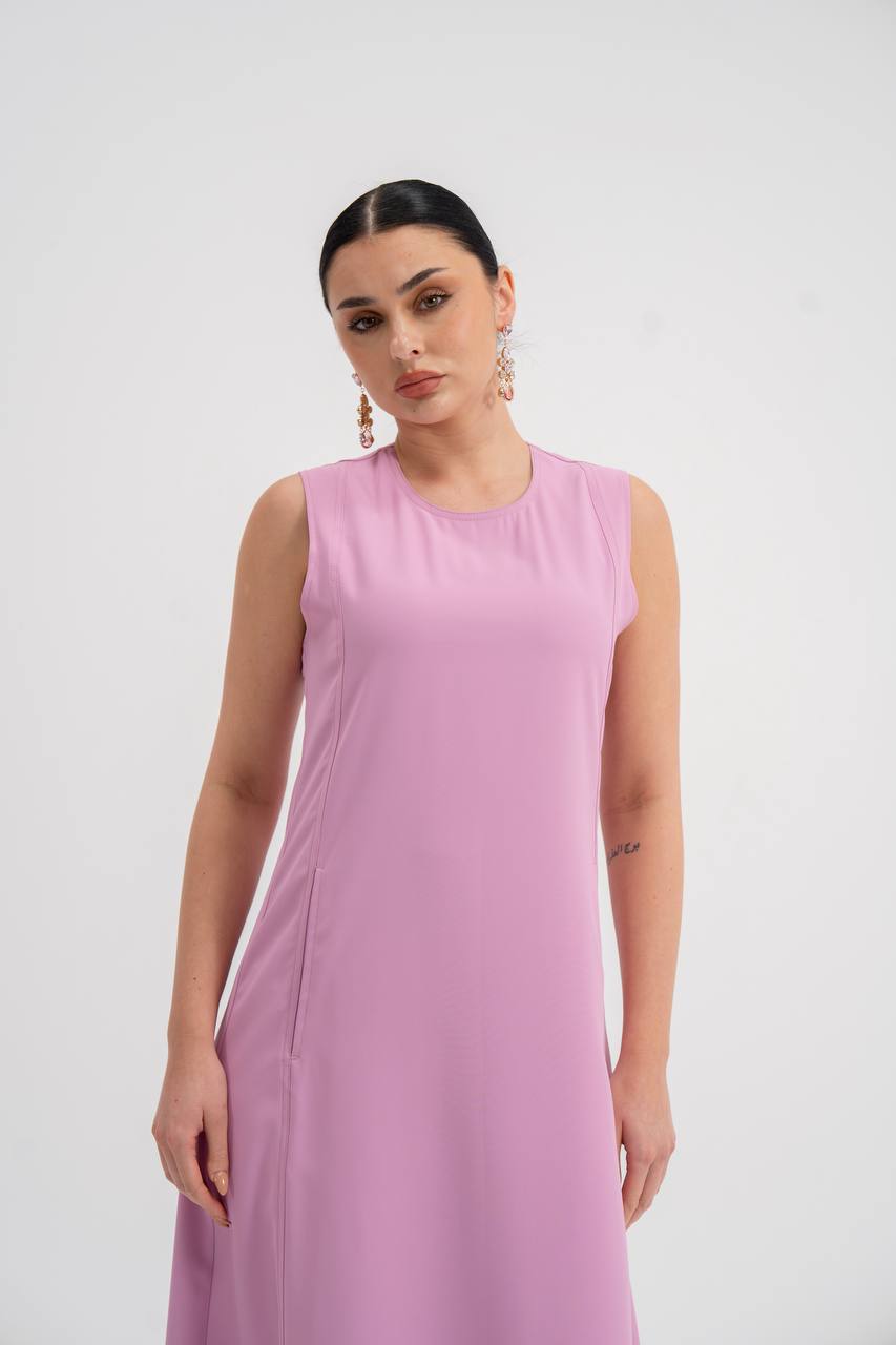 Pink crepe dress. C:197