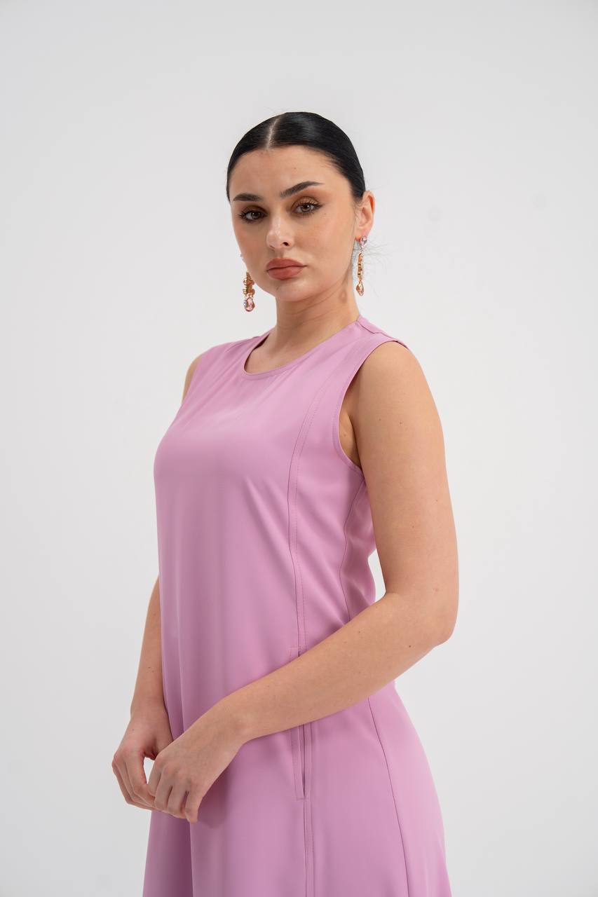 Pink crepe dress. C:197
