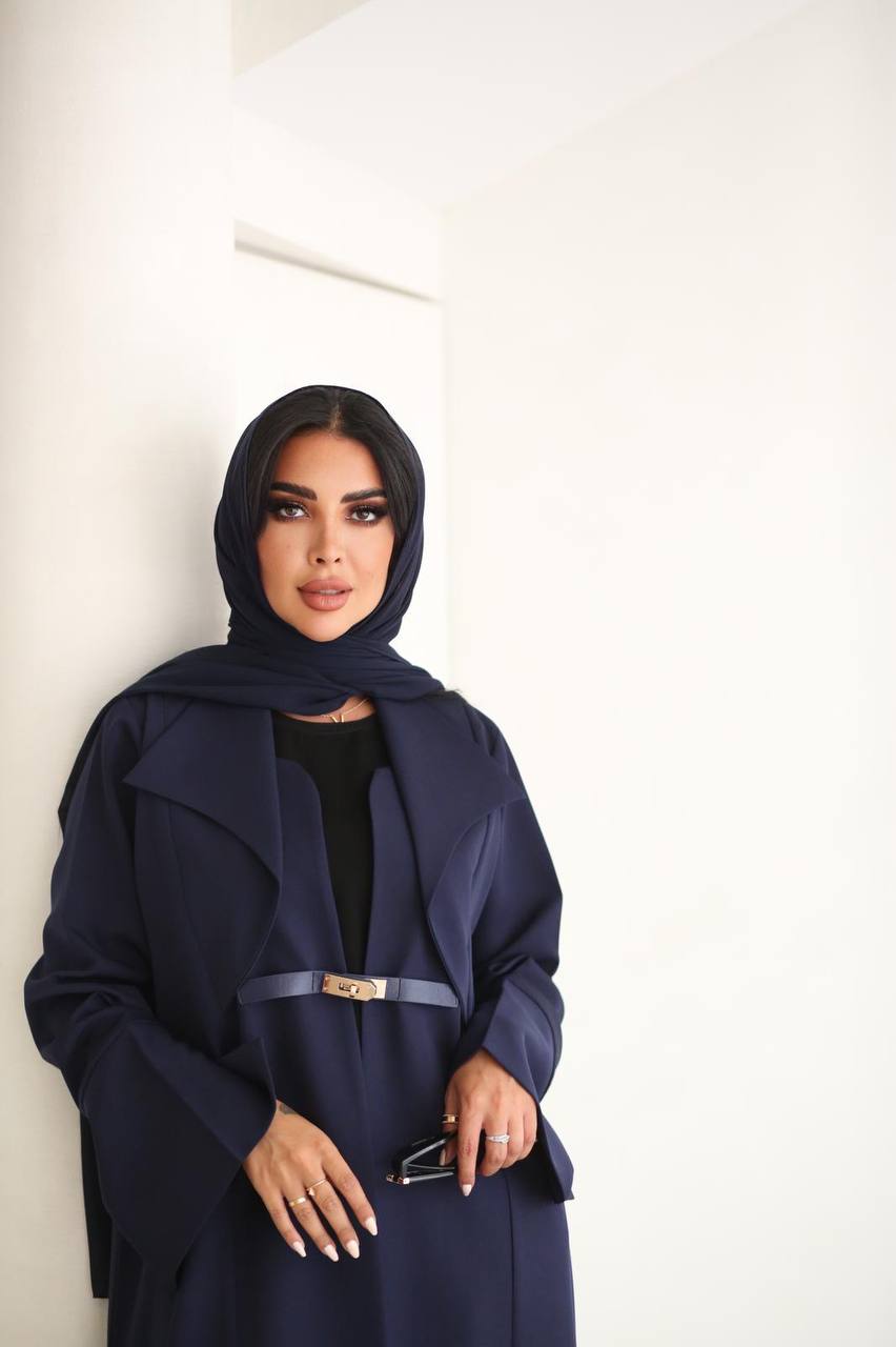 Abaya Crepe C:6518 Blue