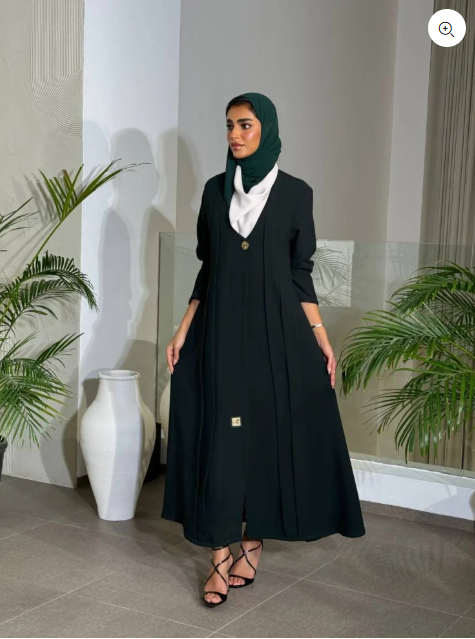 Abaya Blazer Crepe C:6489 Green