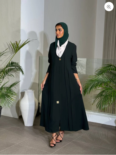 Abaya Blazer Crepe C:6489 Green