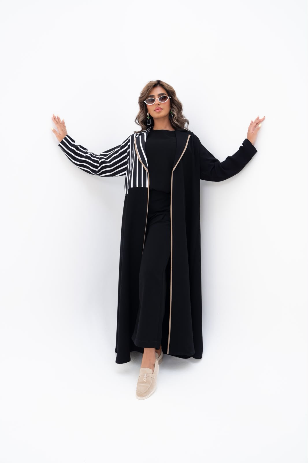 black crepe abaya.C:6811