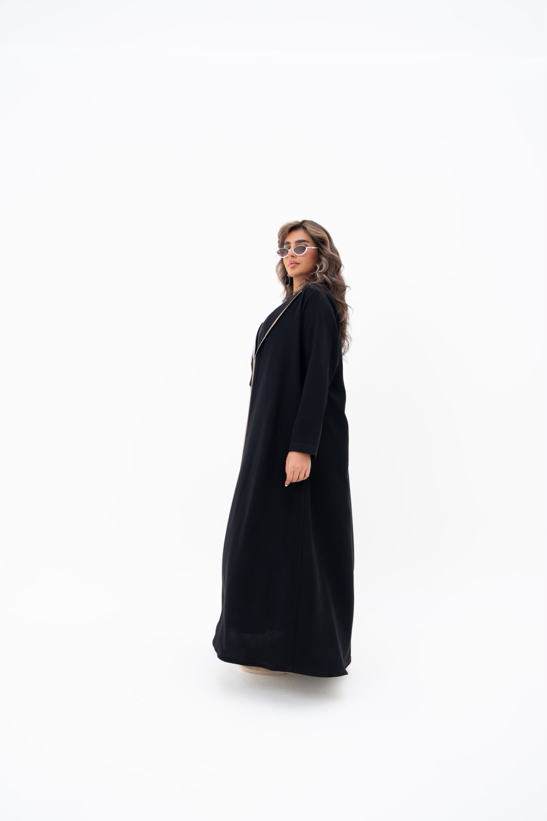 black crepe abaya.C:6811