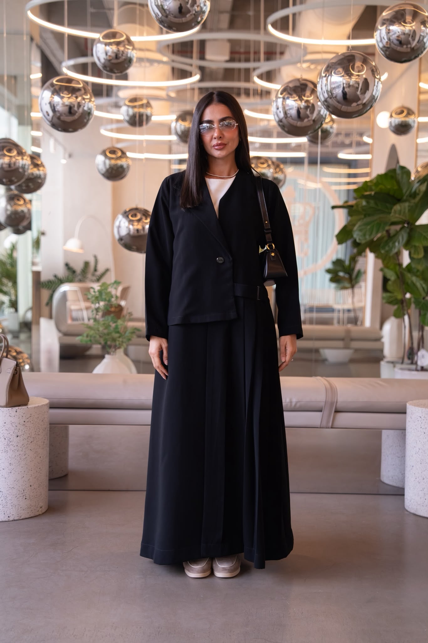 Black crepe abaya.C:6822