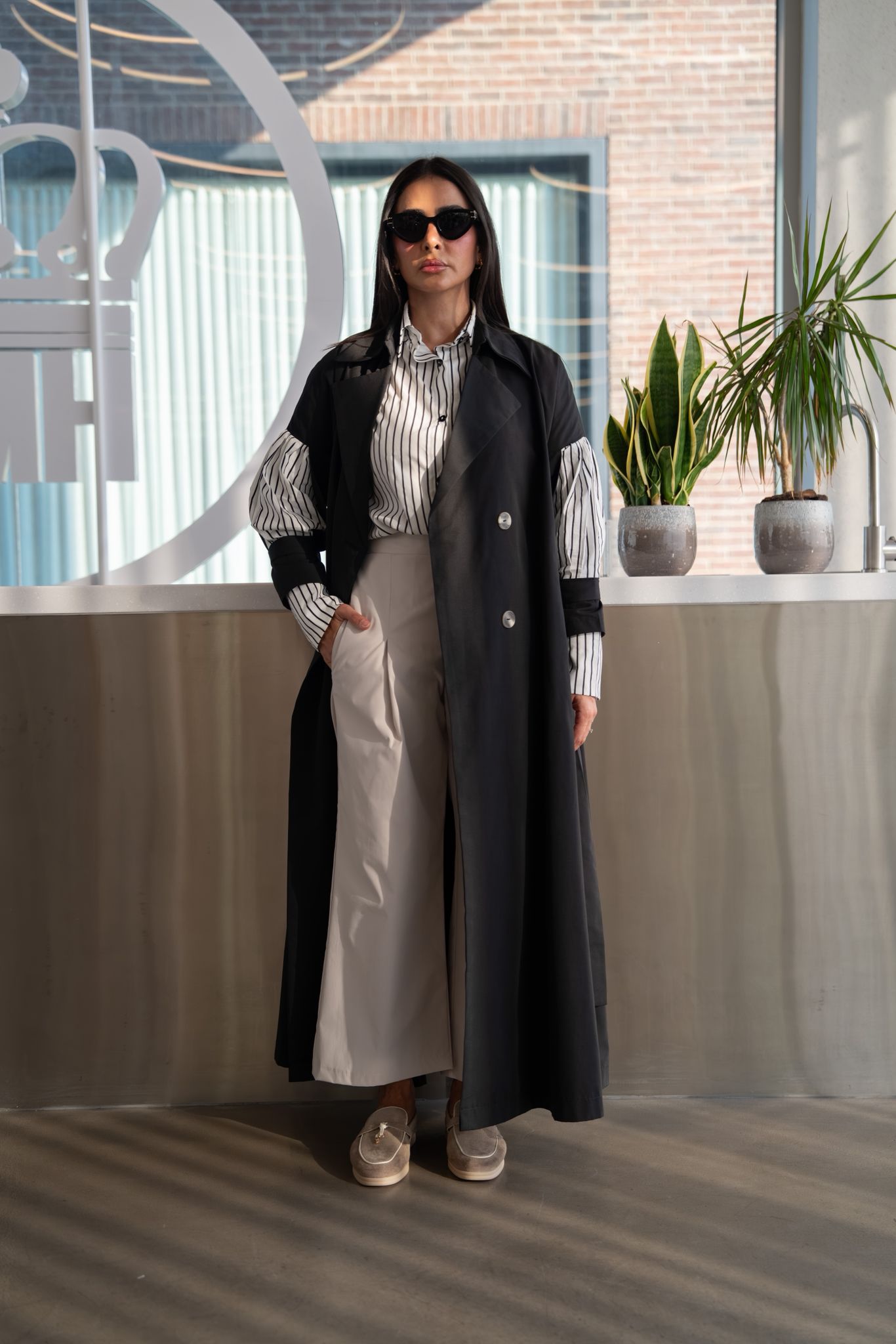 black trench coat. C:6816