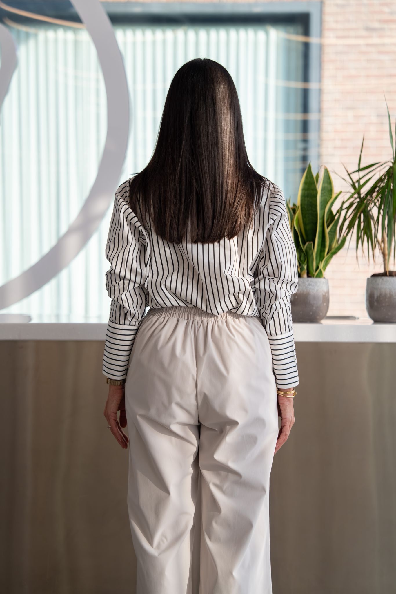 Striped shirt and trousers set.C:248