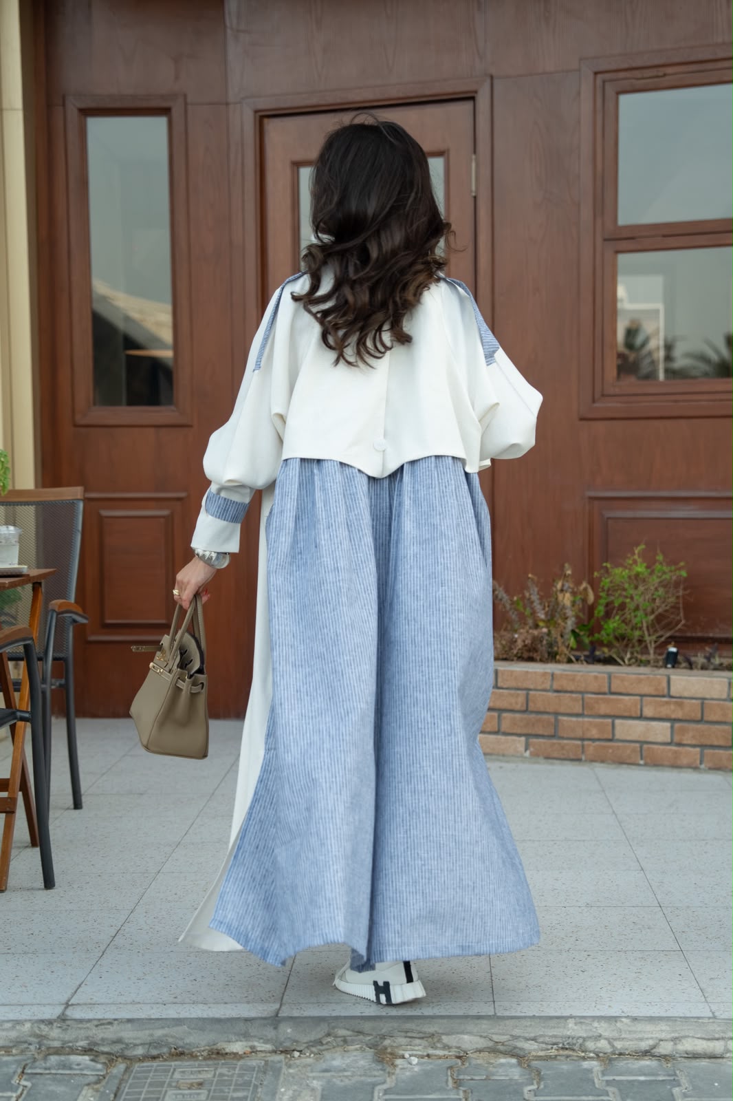 Blazer abaya made of linen and cotton.C:6815