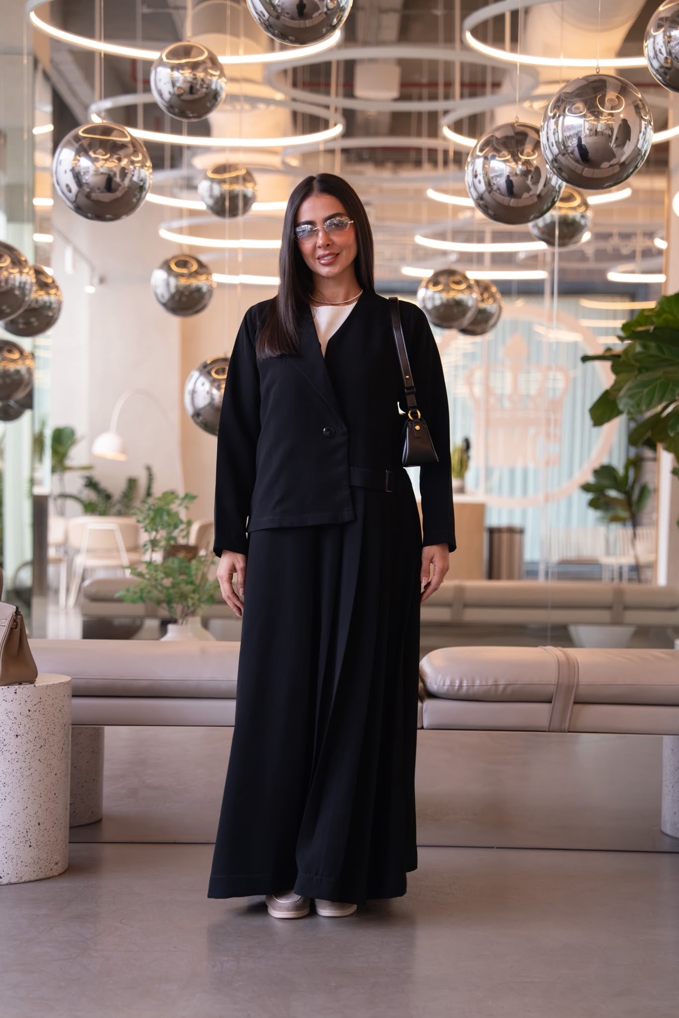 Black crepe abaya.C:6822
