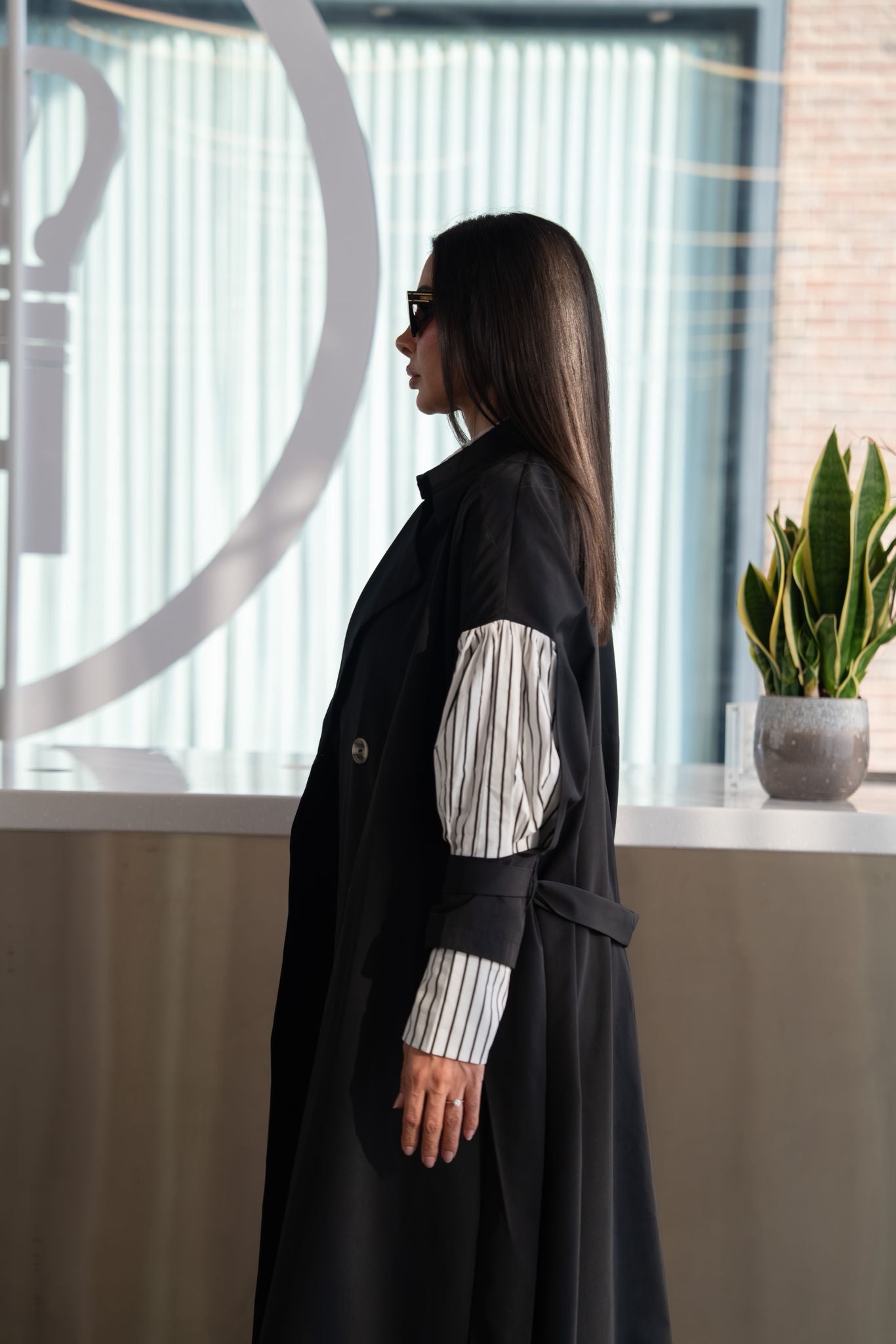 black trench coat. C:6816