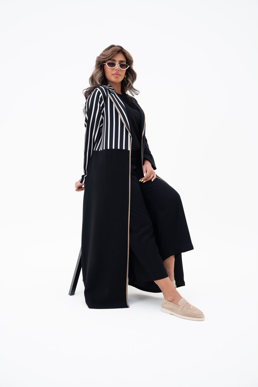black crepe abaya.C:6811