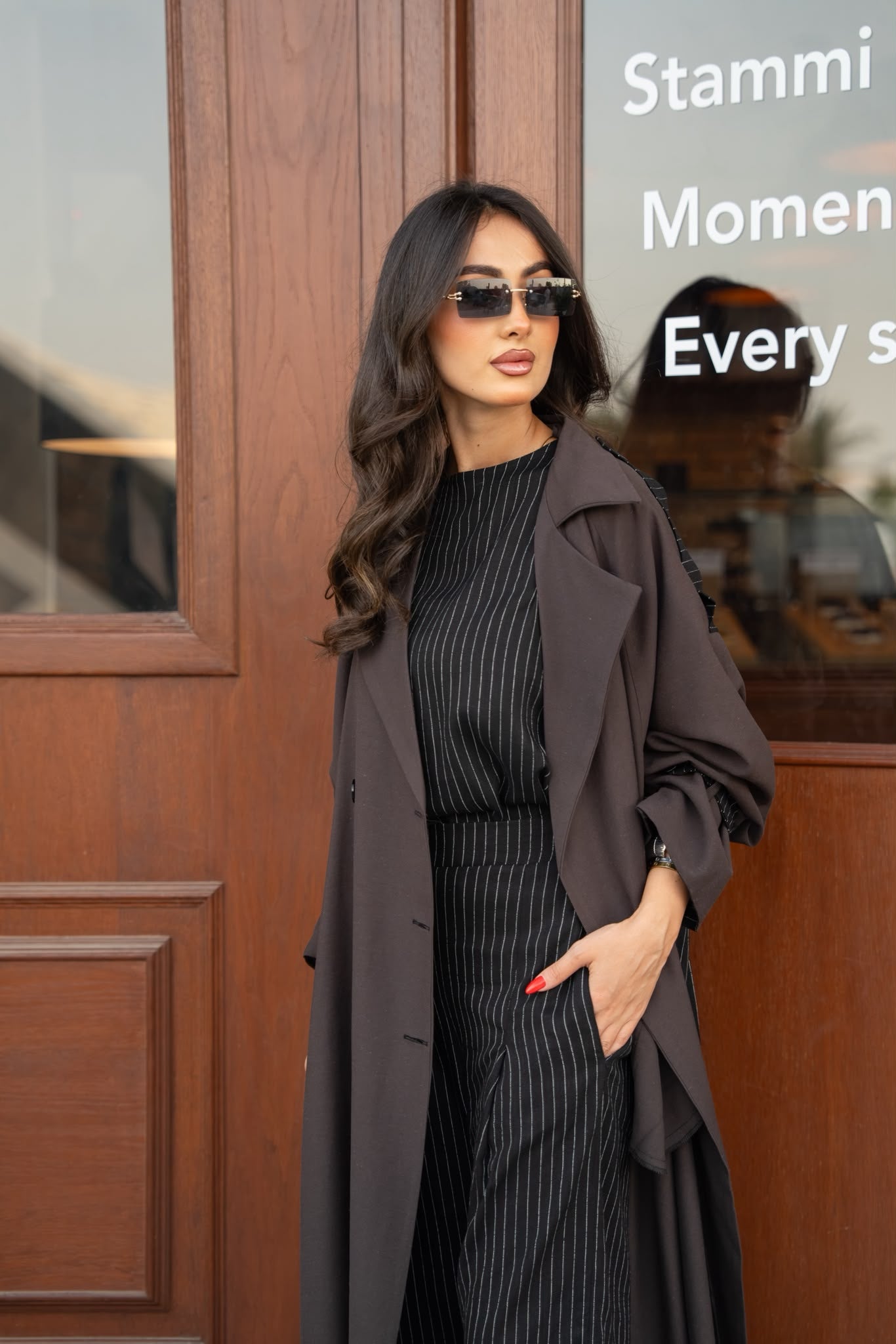 Brown linen and cotton blazer.C:6815
