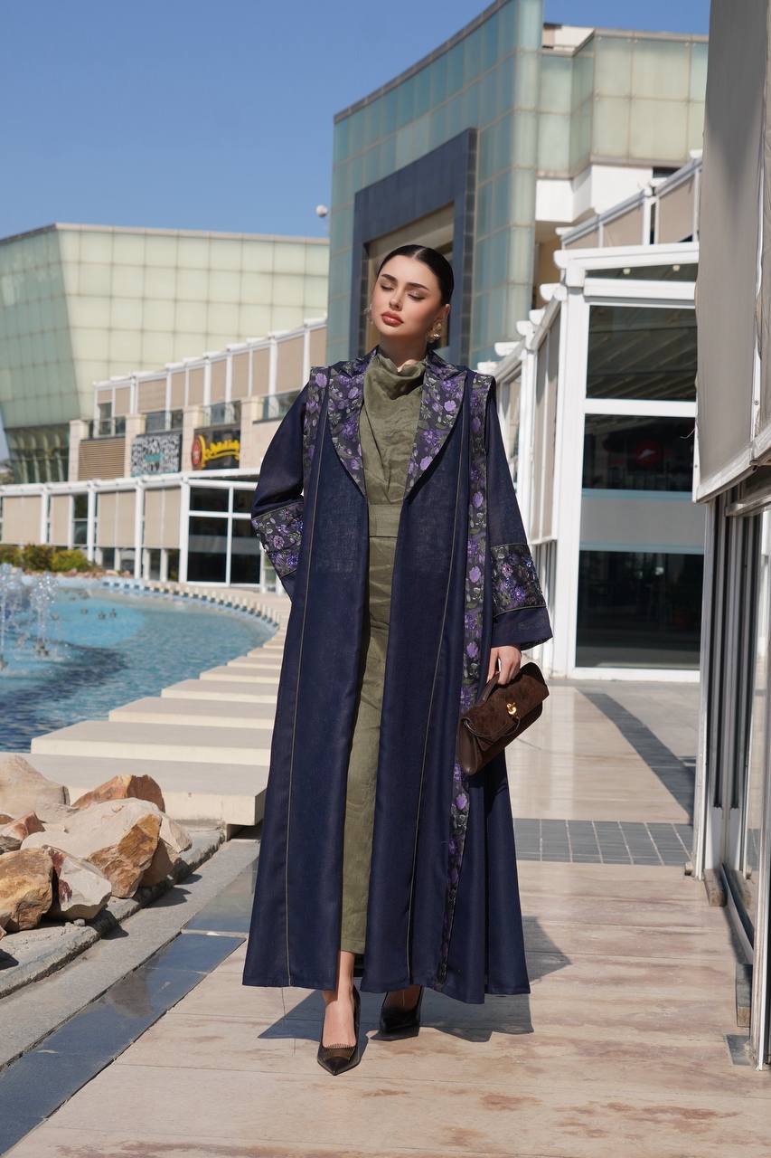 Abaya Blazer Linen Jacquard Silk. C:6756