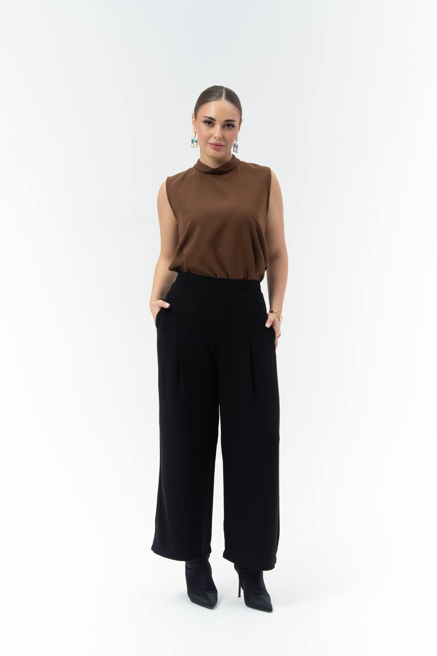 Blouse and trousers set.C:260 Brown