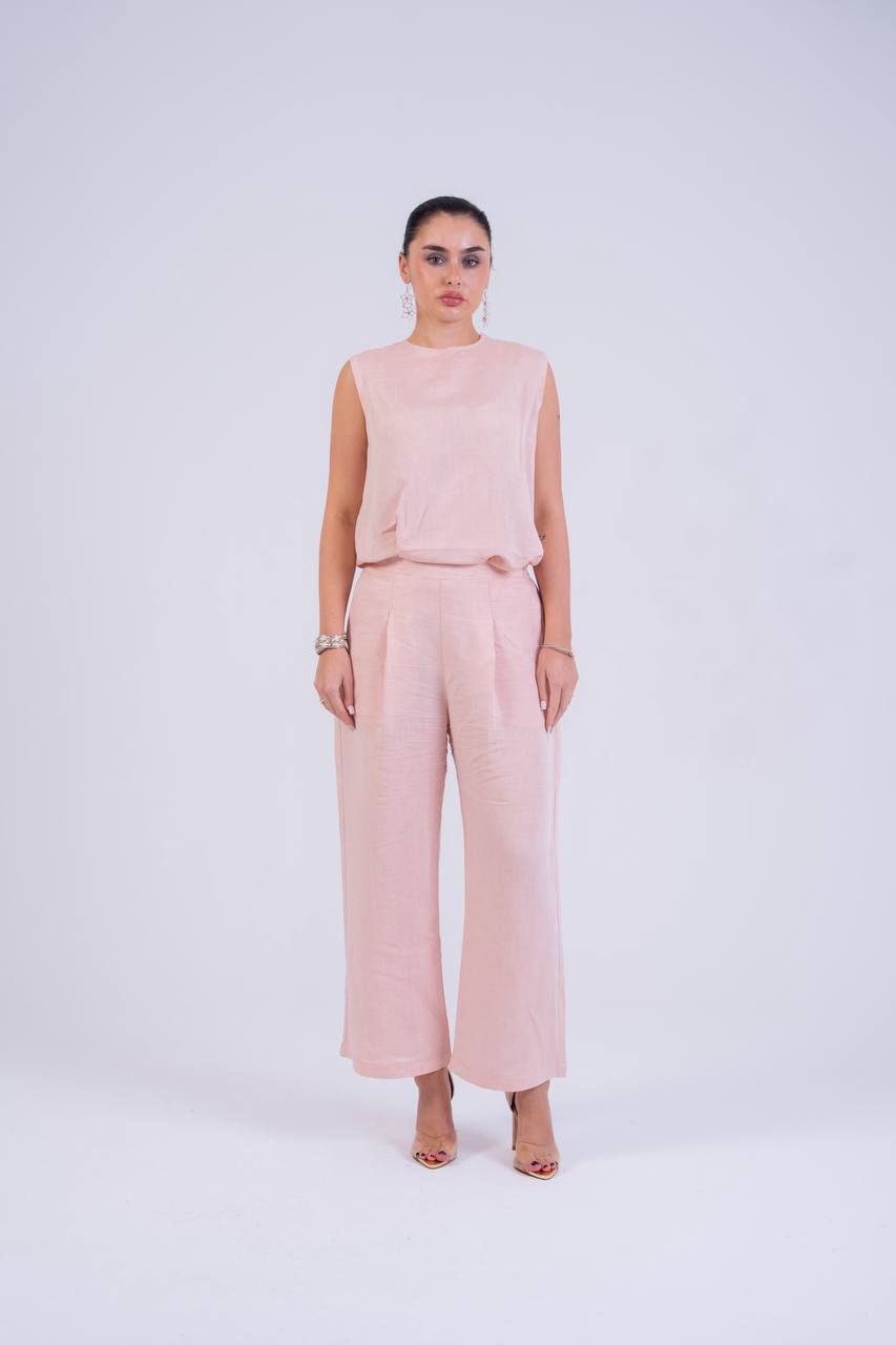 Pink linen set.C:268