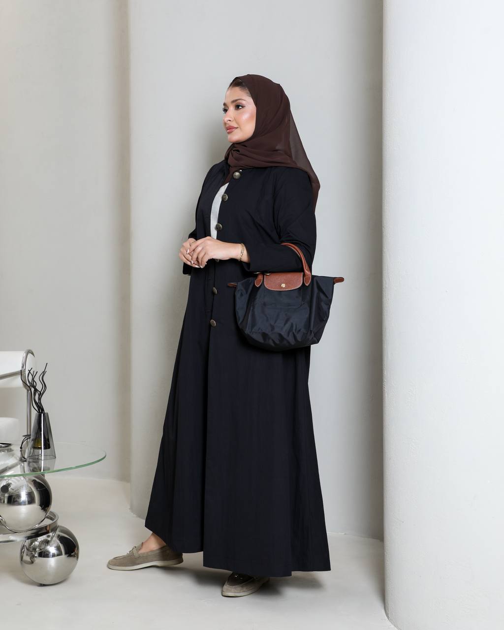 Black trench coat C:6657