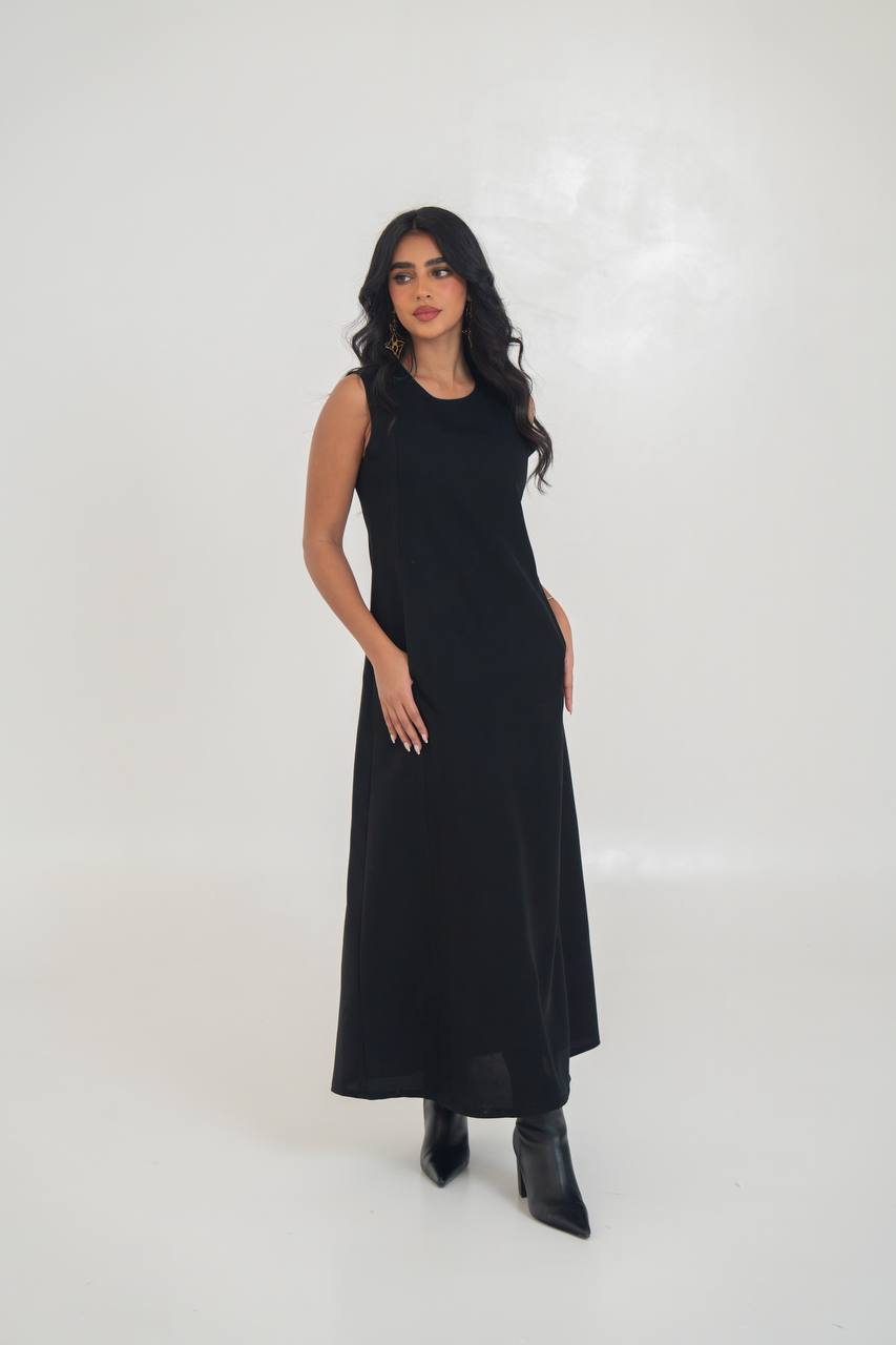 black crepe dress. C:197 Black
